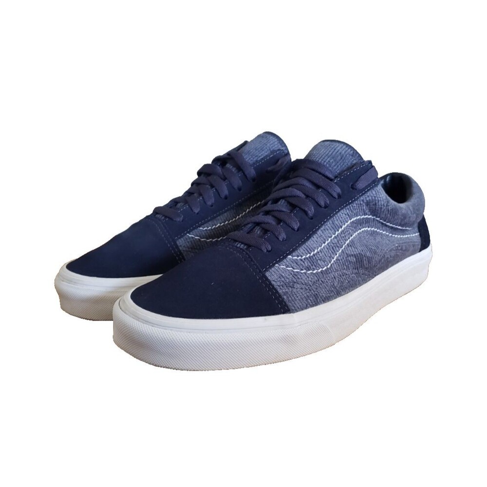 Vans Old Skool Paisley Parisian Night Blue True White Shoes Men's Size 11.5 NEW